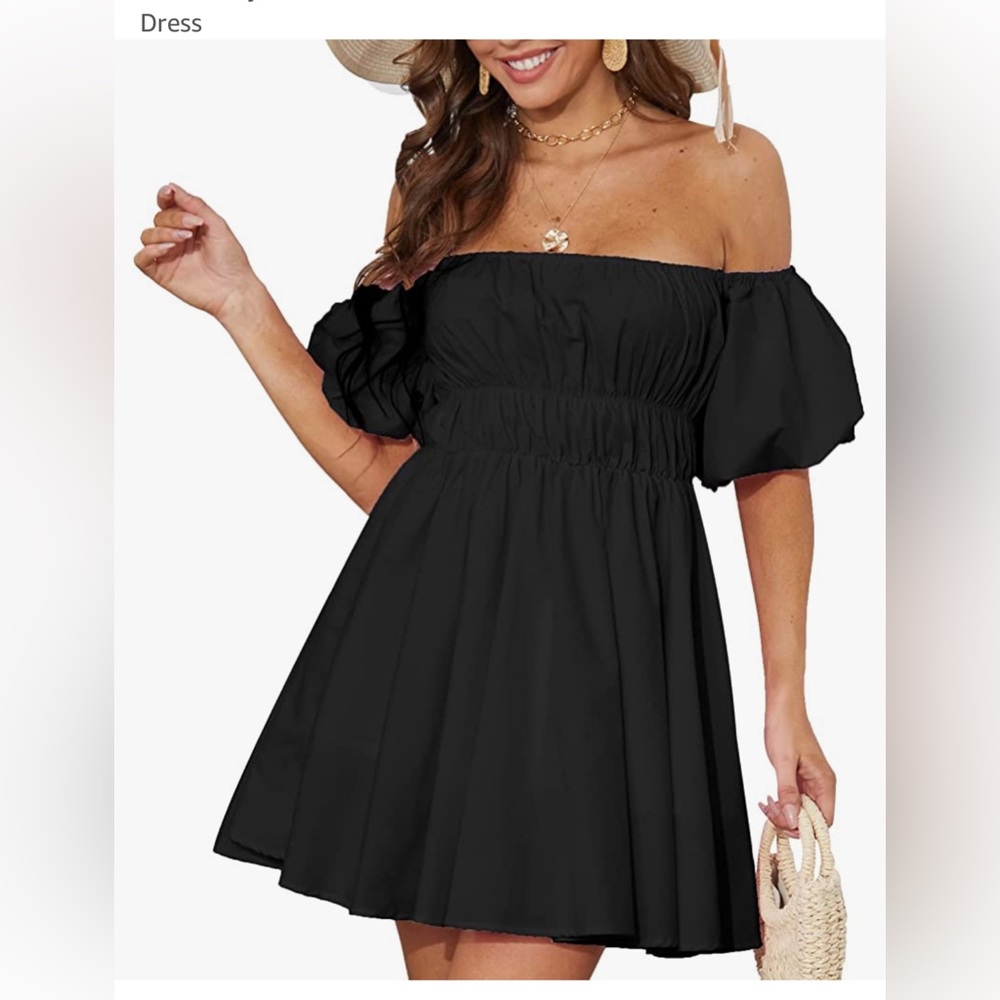 Off the shoulder square baby doll dress